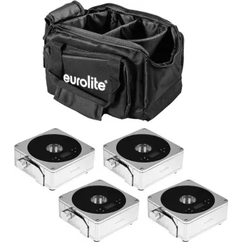 flach Light Set 4x AKKU EUROLITE 20000425 con Soft-Bag – set de 4 focos planos con batería