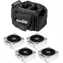 flach Light Set 4x AKKU EUROLITE 20000425 con Soft-Bag – set de 4 focos planos con batería