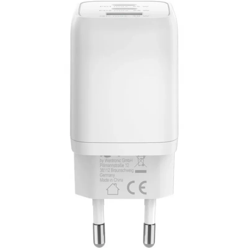 Cargador rápido USB-C Nano, PD, GaN, 65 vatios (blanco, 1x USB-A, 2x USB-C PD, Charge 3.0)