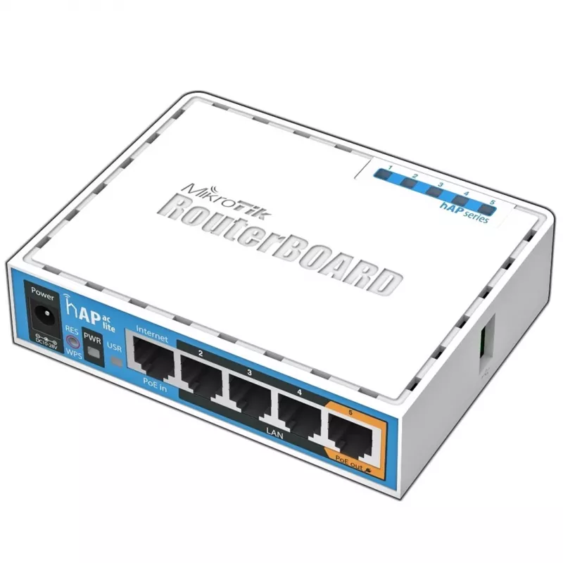 Mikrotik HAP ac lite 733 Mbit/s Blanco Power over Ethernet (PoE)