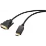 Renkforce Cable adaptador DisplayPort / DVI conector DisplayPort macho, conector DVI-D 24+1 polos 1,80 m Negro RF-5771518 funda de PVC Cable DVI (RF-5771518)