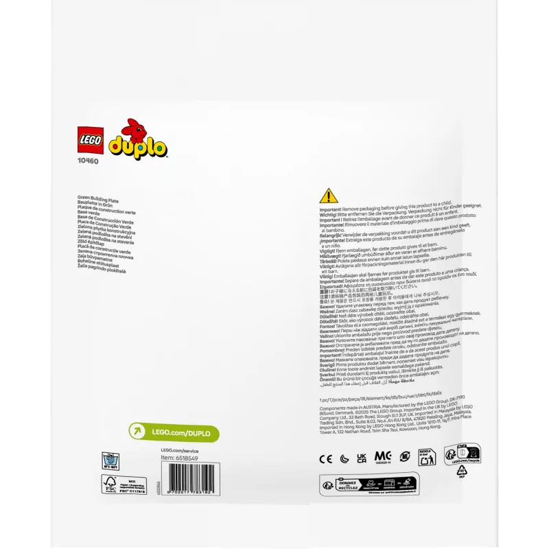 LEGO DUPLO 10460 Placa base verde