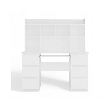 Conjunto escritorio KUBA + Extension Piece, blanco