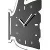 NeXtime Reloj de pared 3072zw Thumbs up, 40,5x41 cm, pared, negro/plateado