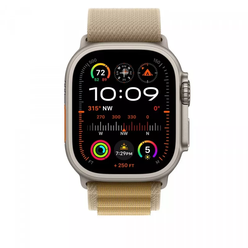 Correa Apple 49mm Tan Alpine Loop Large Natural Titanium Finish