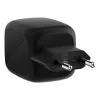 Cargador rápido AC de interior Belkin WCH020kqBK, 2× USB-C, compatibilidad universal, protección eléctrica, negro
