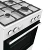 Cocina de gas independiente Gorenje GG6A10WFFM, blanca, encimera de 4 fuegos, horno de gas de 72 L, mandos frontales