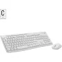 Logitech MK295 Conjunto de teclado y ratón silencioso, Blanco, Inalámbrico vía receptor USB, Distribución suiza, 920-009872