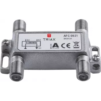 Triax AFC 0921 - 75 ohmios - 5 - 1218 MHz - plateado - conector hembra - 4,3 dB - tipo F (343131)
