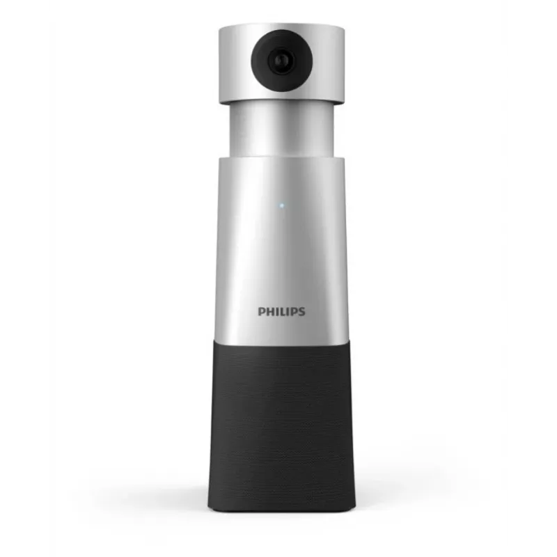 Philips PSE0550 SmartMeeting cámara portátil 4K para videoconferencias con micrófono integrado, 30 fps, USB, negro/plateado