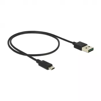Cable USB DeLOCK 83845 USB 2.0 0,5 m USB A Micro-USB B negro