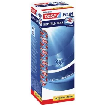 Cinta adhesiva Tesa 58260 transparente 19 mm x 33 m — pack de 8