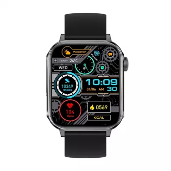 Smartwatch Colmi P80 negro – wearable de muñeca, pantalla en color, seguimiento de salud y actividad