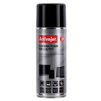 Espuma de limpieza de equipos ActiveJet AOC-105, spray 400 ml para pantallas LCD/LED/plasma y plásticos