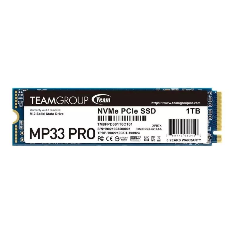 Unidad SSD Team Group 1 TB M.2 PCI Express 3.0 NVMe MP33 PRO