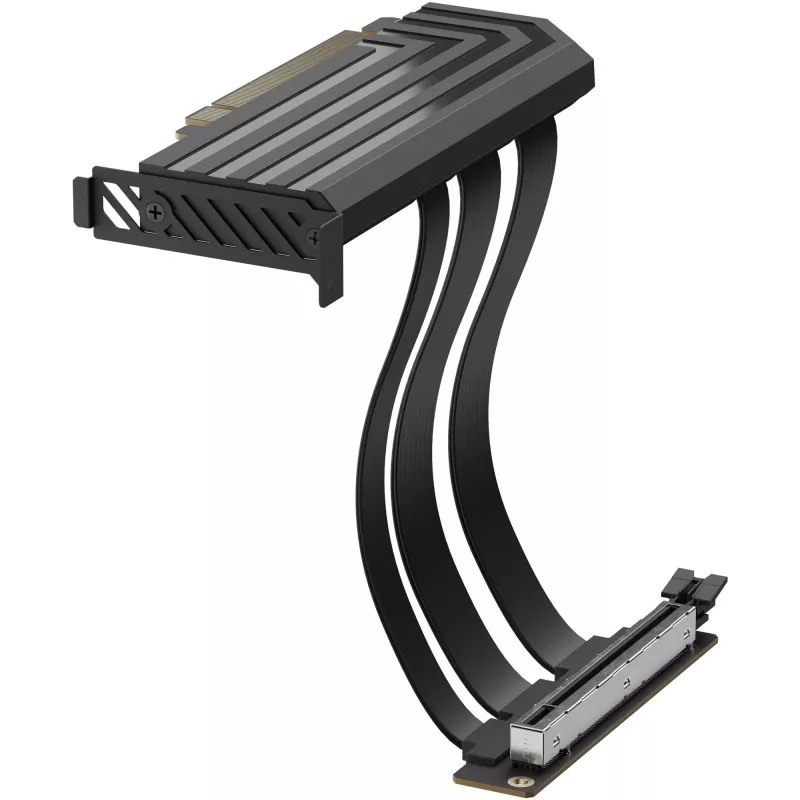 PCIe 5.0 Hyper Riser, cable de extensión negro, 20cm