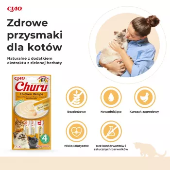 INABA Churu Chicken - snacks para gatos - 4x14 g