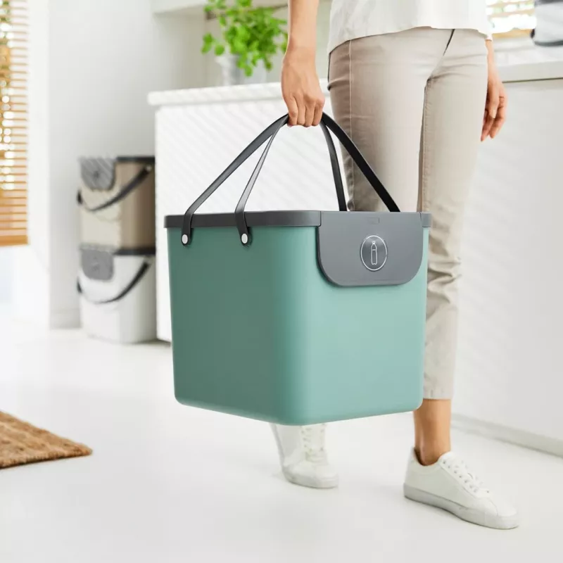Rotho Albula contenedor para clasificación de residuos, 40 l, verde