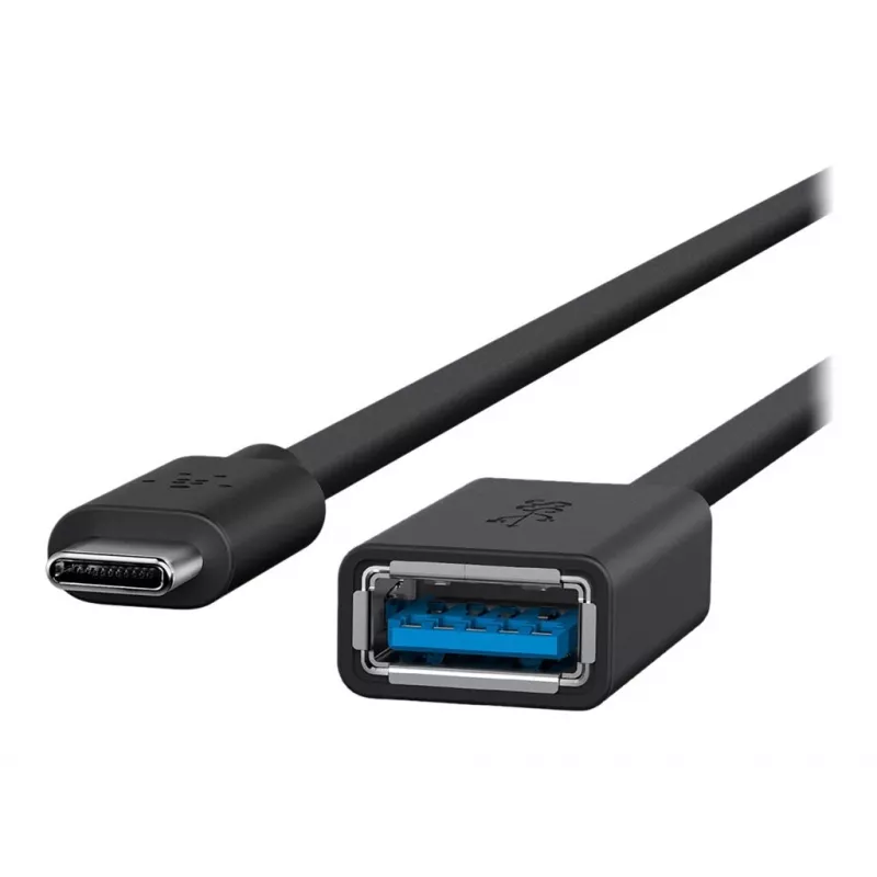 Belkin adaptador USB 3.0 de USB-C a USB-A, 5 Gbps, negro