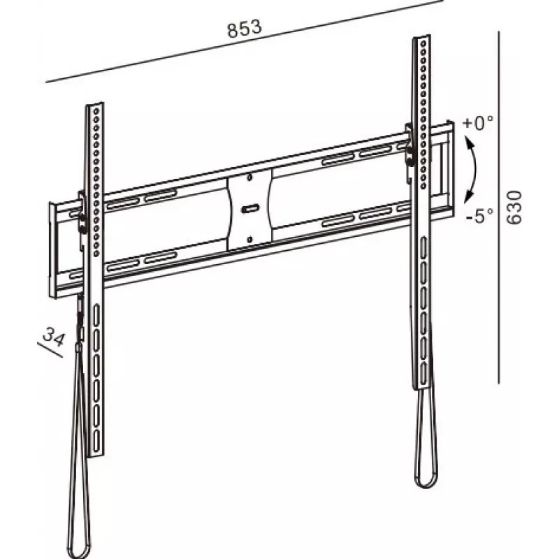 Soporte de pared para TV TB TB-851E para televisores de hasta 100 pulgadas (máx. 65 kg), VESA 800×600