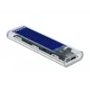 Carcasa para SSD DeLOCK 42620 carcasa externa para SSD M.2 NVME PCIe con conector hembra USB Type-C, transparente