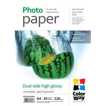 220 g/m² | A4 | Papel fotográfico brillante de doble cara