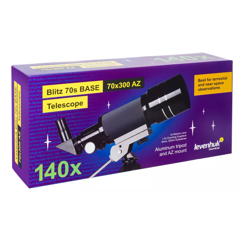 Levenhuk Blitz 70s Base Refractor 140x gris
