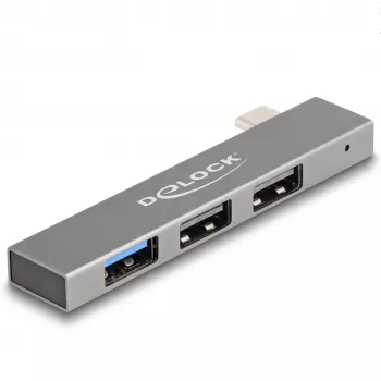 Hub USB DeLOCK 3 puertos fino USB Type-C 10 Gbps 2 x USB 2.0