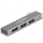 Hub USB DeLOCK 3 puertos fino USB Type-C 10 Gbps 2 x USB 2.0