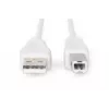 Cable de conexión USB Assmann, Type-A - B M/M, 3,0 m, compatible con USB 2.0, UL, beige (AK-300102-030-E)