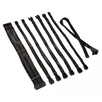 Kit de cables/adaptadores Kolink Core Pro extensión de cables con funda 12V-2x6 Tipo 2 – negro intenso/gunmetal