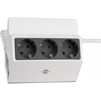 Brennenstuhl 1150070, 3 m, 3 salidas de corriente, para interior, IP20, antracita, blanco, 16 A
