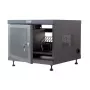 Estante organizador de cables TECHLY 367652 con fijación adhesiva 3M, acero, 550×550×410 mm, negro