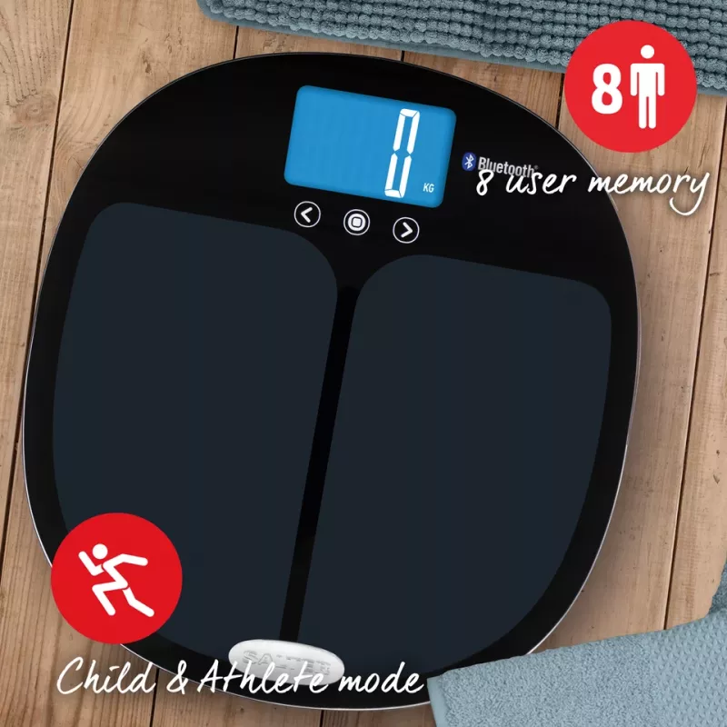 Báscula de baño Salter 9192 BK3R Curve Bluetooth Smart Analyzer