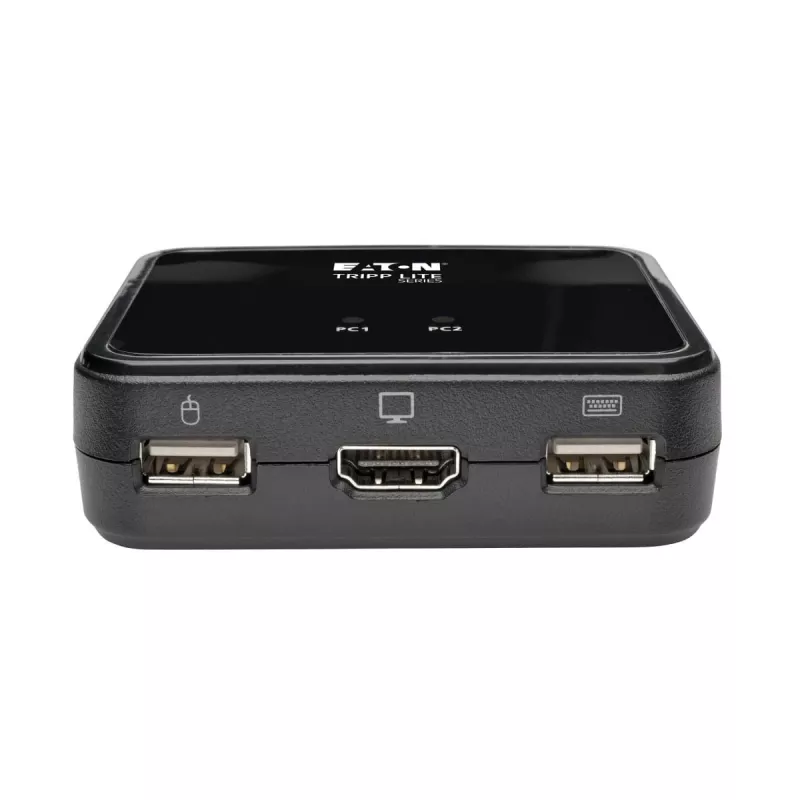 Eaton Tripp Lite series conmutador KVM USB/HD de 2 puertos con audio/vídeo, cables y uso compartido de periféricos USB - Conmutador KVM/audio/USB - 2 x KVM/audio/USB - 1 usuario local - Sobremesa