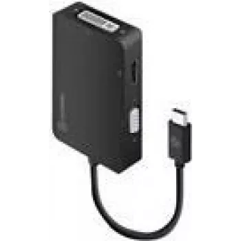 ALOGIC Premium Series - Adaptador de vídeo - 24 pin USB-C macho a 15 pin D-Sub (DB-15), HDMI, DVI hembra - Negro - Compatibilidad 4K (UCVGDVHD-ADP)