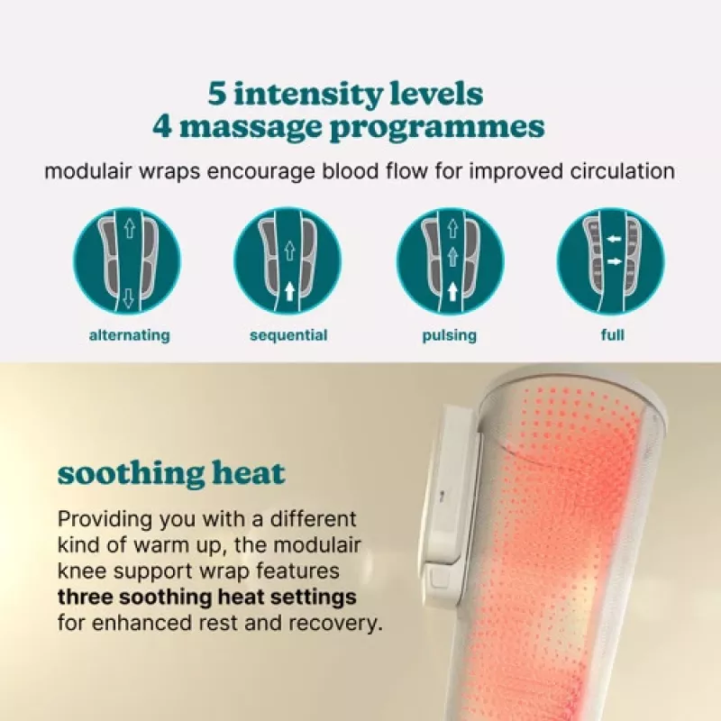 Rodillera ajustable HoMedics SR-CMK10H — termoterapia para el dolor de rodilla, ajuste regulable
