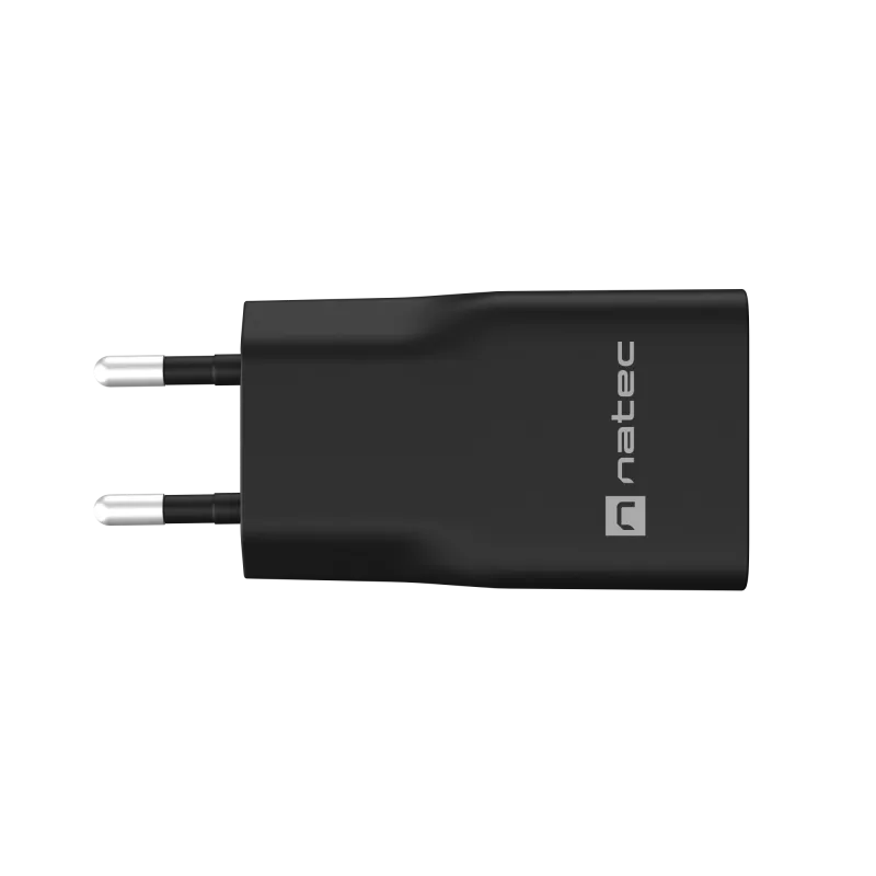 Fuente de alimentación NATEC Ribera NUC-2377 — 1×USB-A, 1×USB-C, salida 3 A