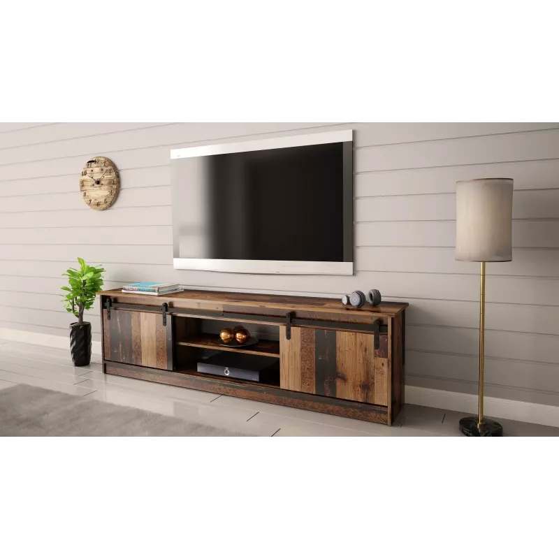 Mueble RTV GRANERO 200x56.7x35 madera vieja