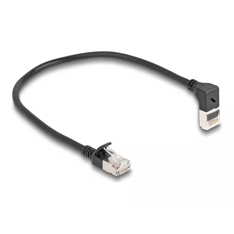 Cable de red DeLOCK RJ45 Cat.6A 0,25 m negro