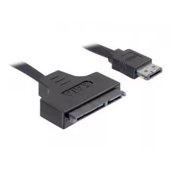 Cable SATA DeLOCK ESATAP-100 0,5m negro