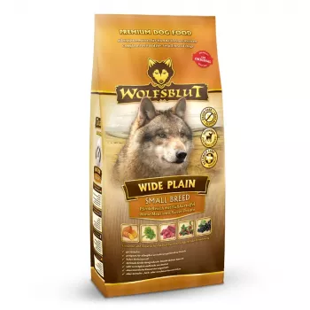 WOLFSBLUT Wide Plain razas pequeñas caballo con batata - pienso para perros - 2 kg