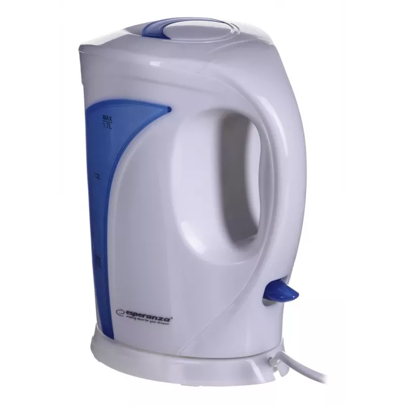 Esperanza EKK018B hervidor de agua 1,7 L, blanco/azul