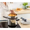 Olla a presión Tefal SECURE TRENDY 6L con cestillo de vapor de acero inoxidable, apta para inducción