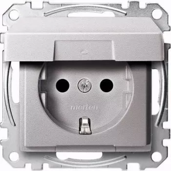 Merten MEG2310-0460 Toma de corriente CEE 7/3 aluminio (MEG2310-0460)