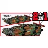 Set de bloques Cobi Armed Forces BWP-1 2630 — set modelo del vehículo de combate de infantería anfibio polaco-ucraniano