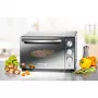 Mini horno Rommelsbacher BGS 1400, 18 L, 230 °C, 5 modos de cocción, asador giratorio, plateado/negro