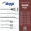 Fuente de alimentación ATX Akyga Basic AK-B1-600 600 W, ventilador de 120 mm, PFC pasivo, gris
