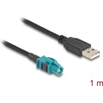 Cable DeLOCK HSD conector hembra Z a conector macho USB 2.0 Type-A 1 m