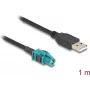 Cable DeLOCK HSD conector hembra Z a conector macho USB 2.0 Type-A 1 m